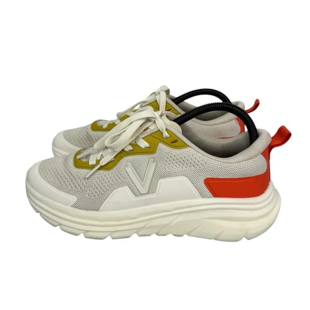 VIONIC Women’s Sz 8.5 Walk Max Sneaker Cream/Tangerine Tango Comfortable Mesh